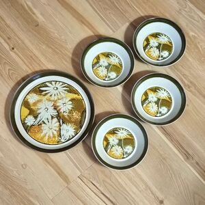 Vintage Mikasa Indian Summer Vegetable Bowls And Chop Plate